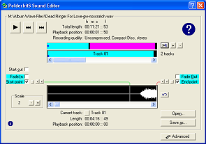 Sound editor main screen